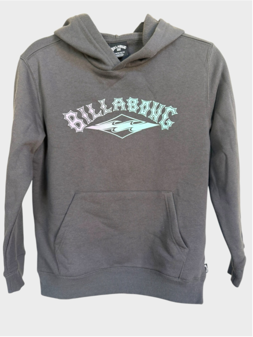 Boys Billabong Hoodie Sweatshirt Size M Grey
